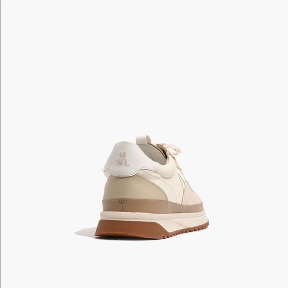 Madewell kickoff trainer sneakers neutral colorblock leather - Picture 3 of 11